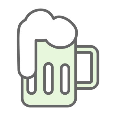 Bir bardak bira ikonu, vektör illüstrasyonu basit tasarım