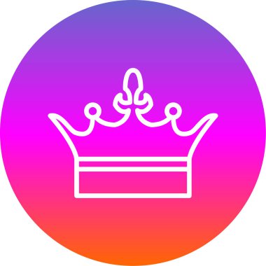 Crown simge vektörü beyaz arkaplanda izole edildi