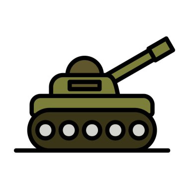 Tank simgesi, vektör illüstrasyonu basit tasarım