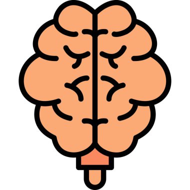 Beyin simgesi, vektör illüstrasyonu 