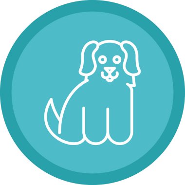 köpek simgesi, vektör illüstrasyonu basit tasarım