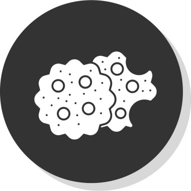 Kurabiye simgesi, vektör illüstrasyonu basit tasarım