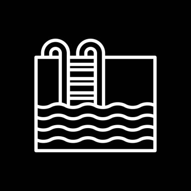 Havuzu web simgesi, vektör çizim 