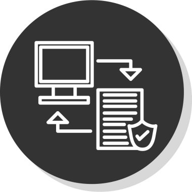 veri aktarım simgesi, vektör illüstrasyonu 