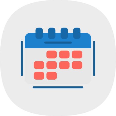 Takvim simgesi, vektör illüstrasyonu basit tasarım