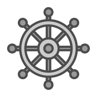 Hadım öküz tekerlek vektör simgesi