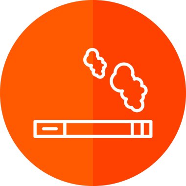 Basit sigara içen vektör simgesi tasarımı