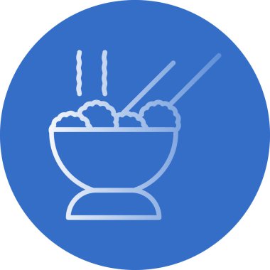 Vektör illüstrasyon, kasedeki köfte ikonu 