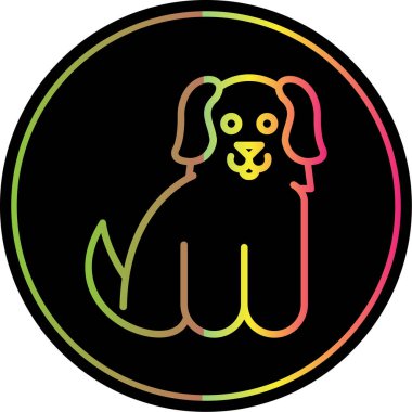 köpek simgesi, vektör illüstrasyonu basit tasarım