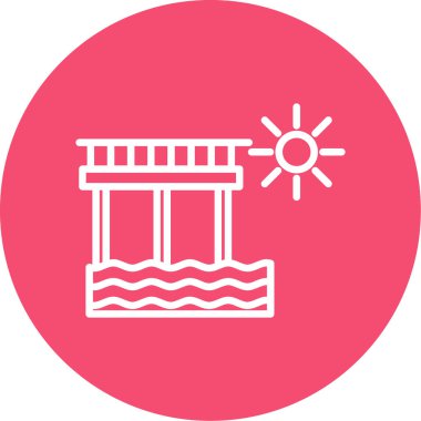 Bir deniz simgesinin vektör illüstrasyonu