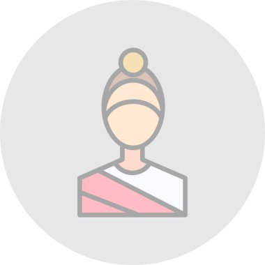 Kadın simgesi, vektör illüstrasyonu