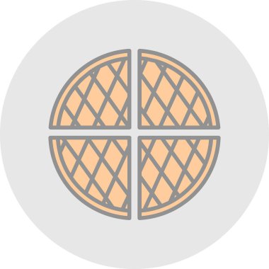 waffle düz vektör simgesi 