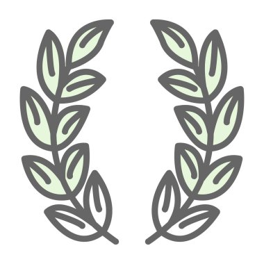 Defne çelengi ağ vektör simgesi