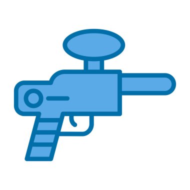 Paintball tabancası simgesi, vektör illüstrasyonu 