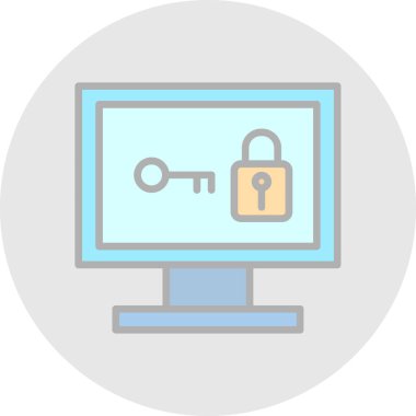 ikon vektör illüstrasyonunu kilitle