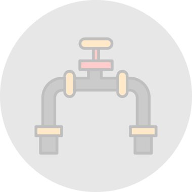 Boru simgesi, vektör illüstrasyonu basit tasarım