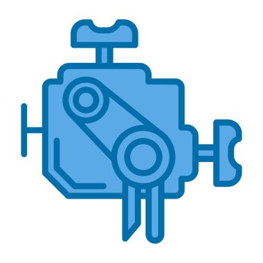 motor simgesi, vektör illüstrasyonu basit tasarım