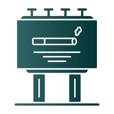 reklam panosu simgesi, vektör illüstrasyonu basit tasarım