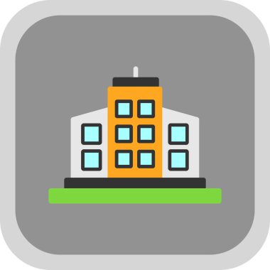 bina simgesi, basit vektör illüstrasyonu