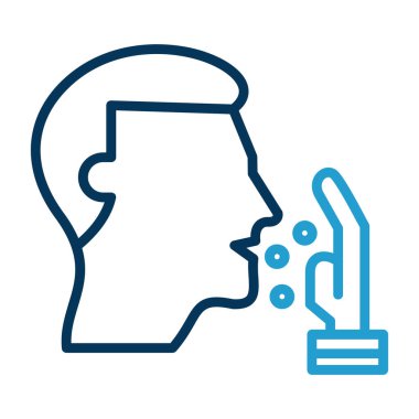 İnsan kulak simgesinin vektör illüstrasyonu