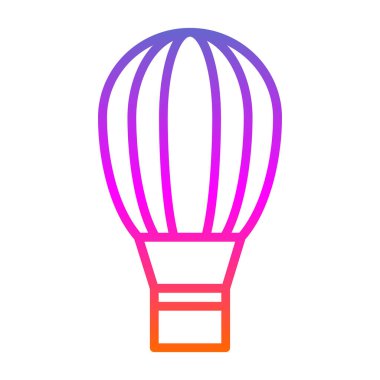 Hava balonuna çarptı. Web simgesi basit illüstrasyon