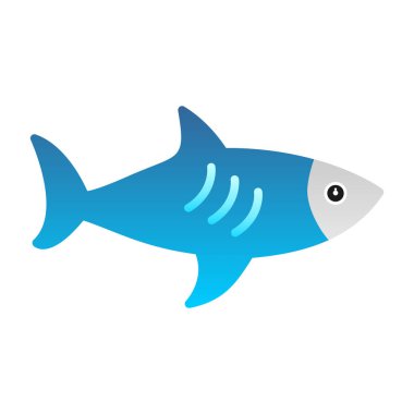 balık simgesi, vektör illüstrasyonu basit tasarım