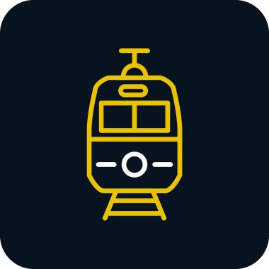 tren simgesi, vektör illüstrasyonu basit tasarım