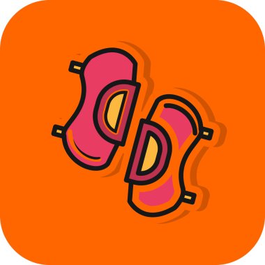 Yiyecek ve içecek ikonunun vektör illüstrasyonu