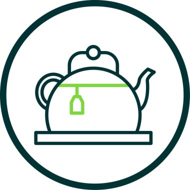 Çaydanlık ağı simgesi. Basit resimleme                           