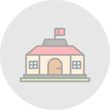 ev düz vektör simgesi