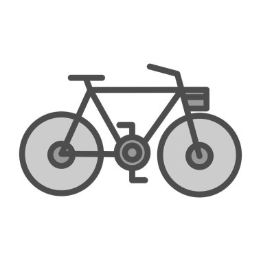 bisiklet düz simgesi, vektör illüstrasyonu