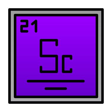 Kimyasal element simgesinin vektör çizimi