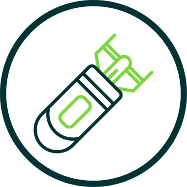 Uçak bombası ikonu vektör illüstrasyonu