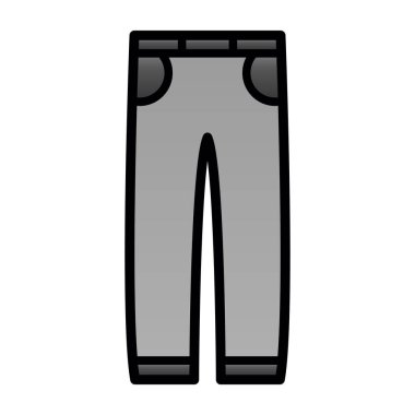 Erkek pantolon ikonu. Beyaz arkaplanda izole edilmiş web tasarımı için erkek pantolon vektör simgesinin basit çizimi
