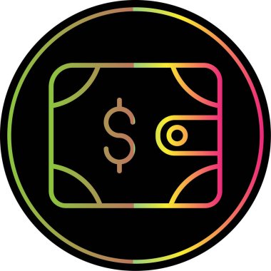 wallet icon, vector illustration simple design