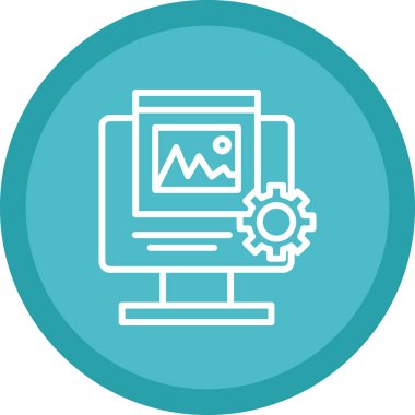 dizüstü bilgisayar web simgesi basit tasarım