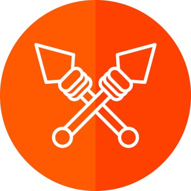 Mızrak logo vektör illüstrasyonu