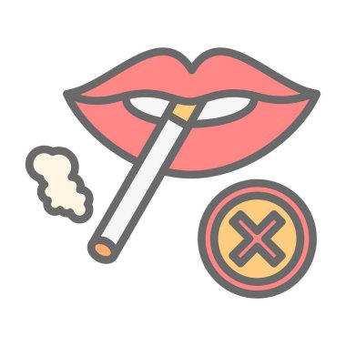 Hiç Sigara İçilmez işareti, vektör çizim 