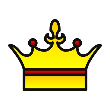 Crown simge vektörü beyaz arkaplanda izole edildi