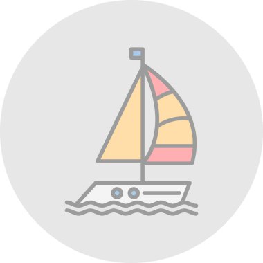 tekne web simgesi basit illüstrasyon