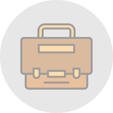 Bavul. Web simgesi basit illüstrasyon 