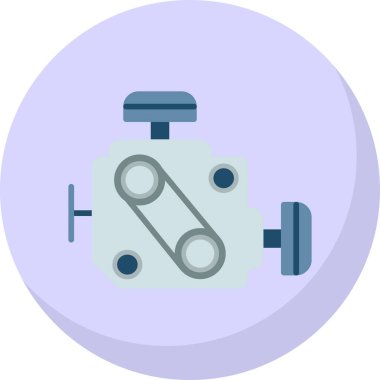 motor simgesi, vektör illüstrasyonu basit tasarım