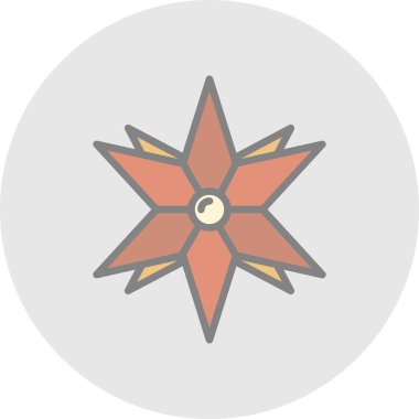 Pusula renkli vektör çizim