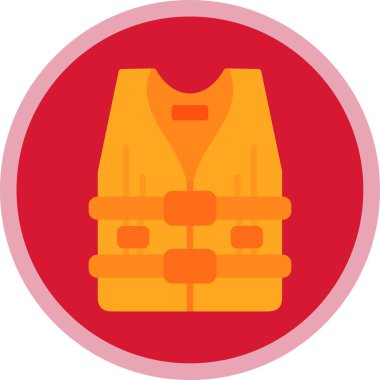 Yelek giysi simgesinin vektör illüstrasyonu 