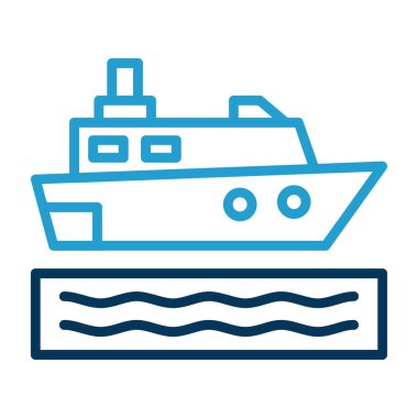 Basit Cruise gemi vektör çizimi tasarımı