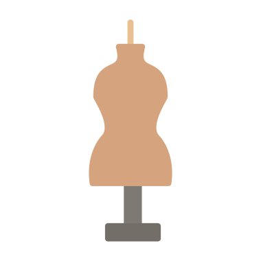 Manken düz vektör simgesi