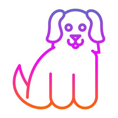 köpek simgesi, vektör illüstrasyonu basit tasarım