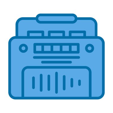 Retro radyo ikonu. Basit vektör illüstrasyonu