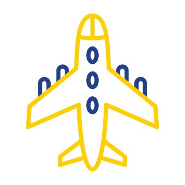 uçak ikonu vektör illüstrasyonu 