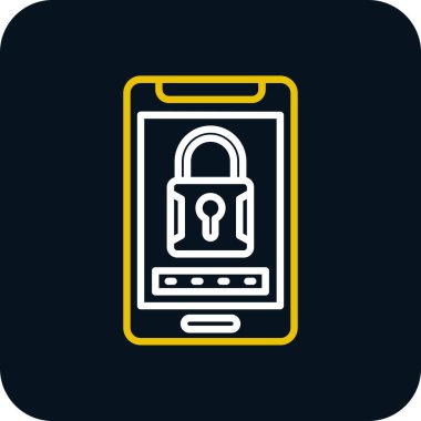 akıllı telefon güvenlik simgesi, vektör illüstrasyonu 